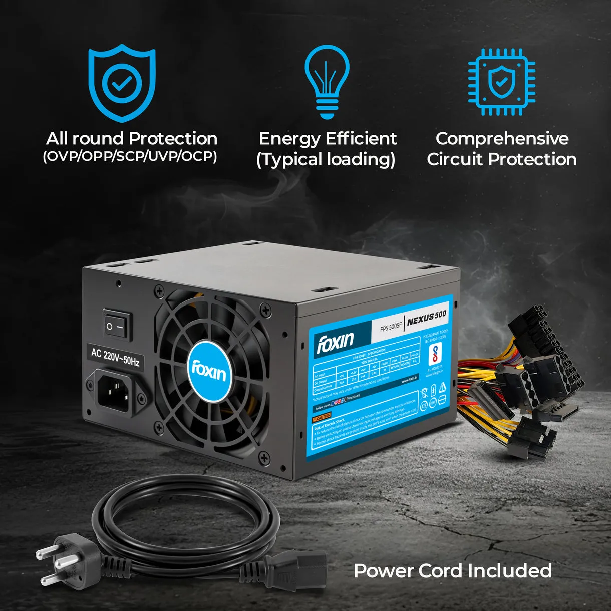 Foxin Desktop Power Supply 500w (Nexus 500) view 6
